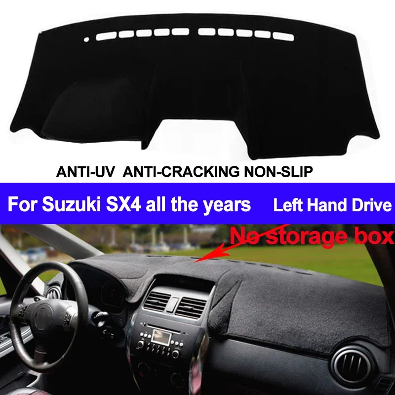 For Suzuki SX4 All The Years No Storage Box Car Accessories Protective Pad Dashboard Cover Silicone Non-Slip Mat Sunshade