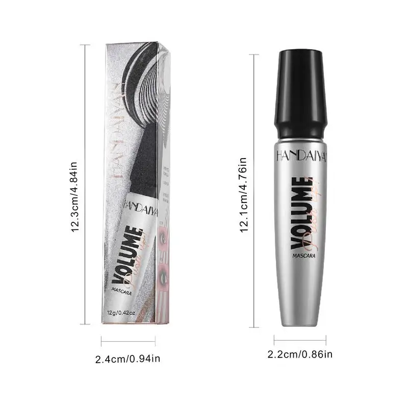 4d Zijdevezel Mascara Wimperverlenging Zwart Dik Verlengde Mascara Waterdichte Krul Lash Mascara Cosmetica Make-Up Accessoire