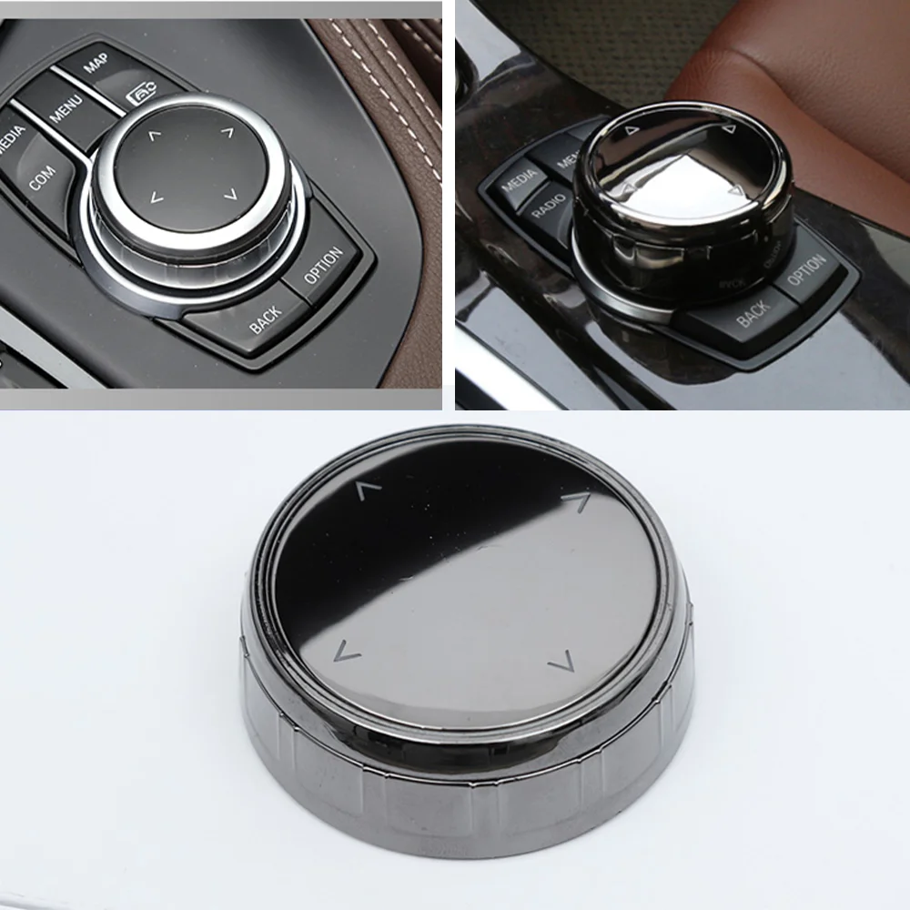 Car Multimedia Button Cover Ceramic Knob Frame Trim for BMW 3 5 Series E90 F10 F20 F30 E Chassis CIC NBT EVO System Accessories