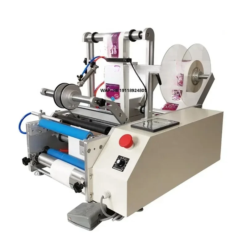 Pneumatic Labeling Machine, Labeling Machine Round Bottles, Sticker Labeling Machine with Date Printer