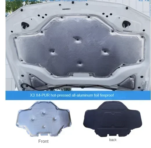 Car Front Hood Engine Firewall Mat Pad Cover Deadener Heat Sound Insulation Cotton For BMW X3 X4 G01 G02 2018 2019 2020 2021