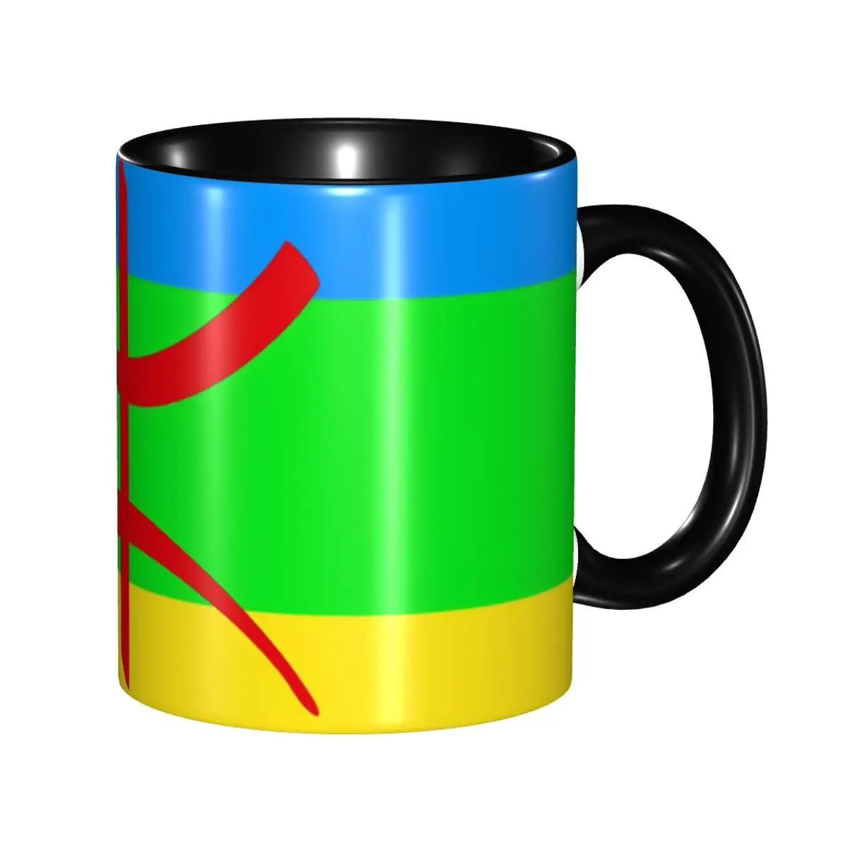 

Amazigh Flag Coffee Mugs DIY Personalized Berber Amazir Imazighen Ceramic Tea Milk Mug Cup