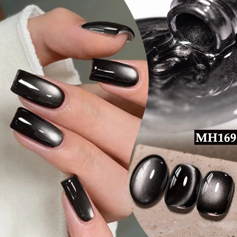 10 ml Luxus Kaffee Magnetische Gel Nagellack Glitter Semi Permanent Soak Off UV LED Gel Lack Für Maniküre DIY Nagel liefert