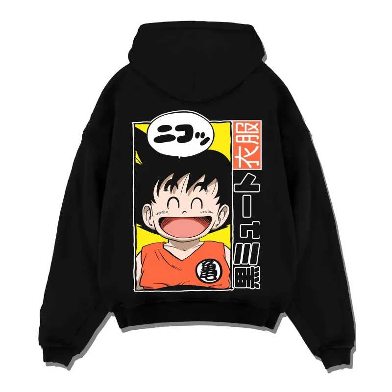 

2025 Dragon Ball Men's Hoodies Autumn Winter Japanese Anime Goku Print Clothing Y2K Sweatshirt 100% Cotton Tops Male Sportswear