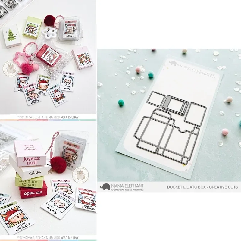 Docket Lil ATC Box Clear Siliconen Stempels En Matrijzen voor DIY Schroot Boeking Bullet Journal Craft Supplies Stempel Fotoalbum Kaart