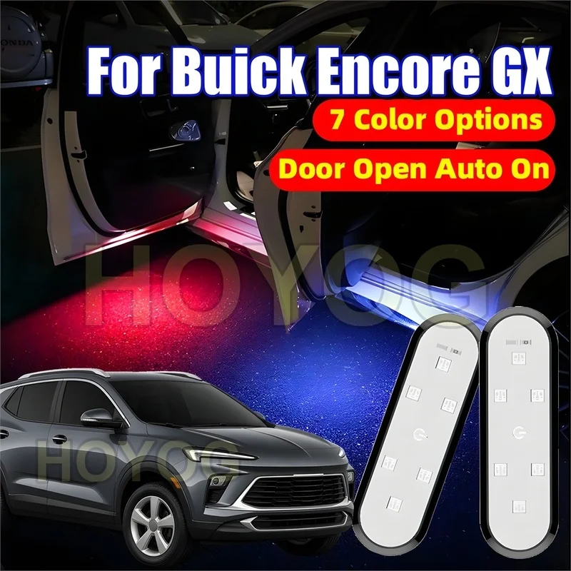 Fit for Buick Encore GX 2019-2026 USB Rechargeable Wireless Car Door Courtesy Light with a Magnetic Sensor