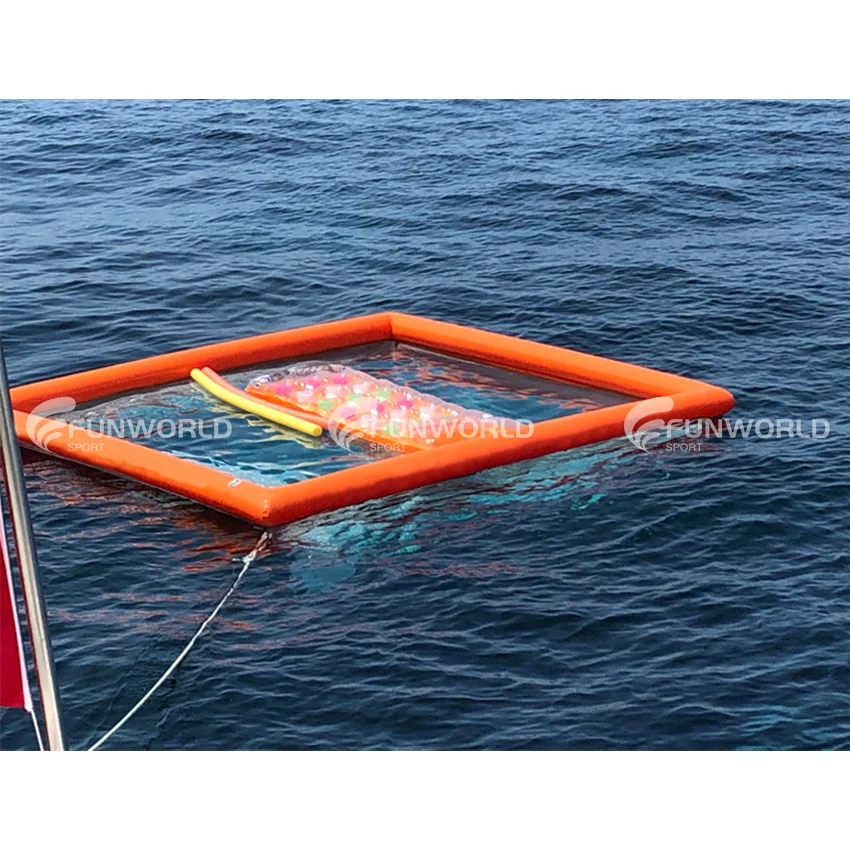 Most Complete Safe Sea Pool Portable Inflatable Ocean Yacht Pool With Jellyfish Net Innovative Yacht Pool For Sailboat
