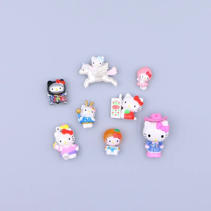 Mini 2cm Hello Kitty Model Doll Cute Sanrio Kitten Dolls Figure Cartoon Anime DIY Patch Material Decorative Ornaments Kids Toys