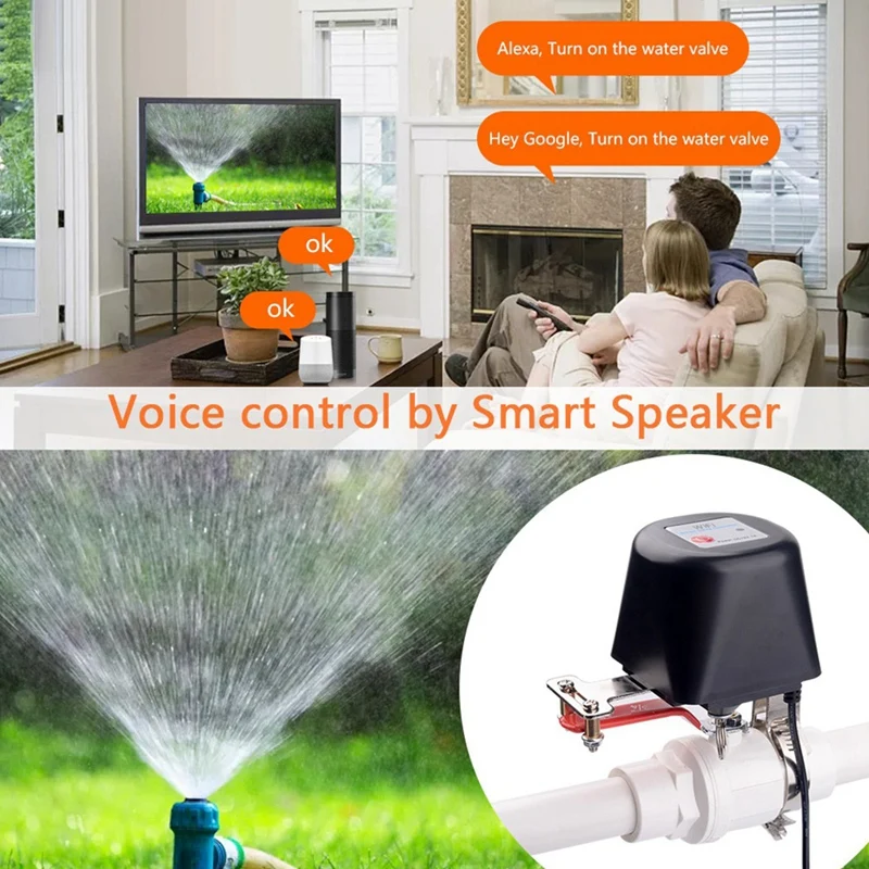 Top Deals Tuya Wifi/Zigbee Smart Valve Controller For Water Gas Pipeline Auto Shut On Off For Alexa Google Assistant