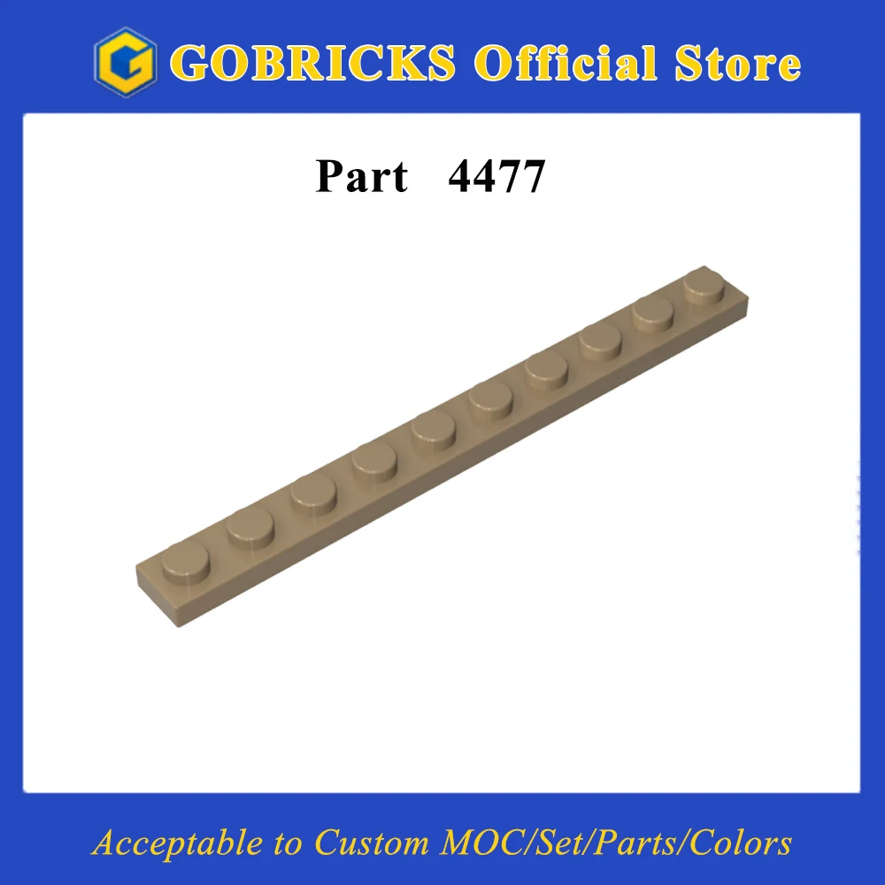 

Gobricks 1 Pcs MOC Plate 1 x 10 Bricks Compatible With 4477 Model Building Blocks Parts Children Assembles Puzzle Birthday Toys
