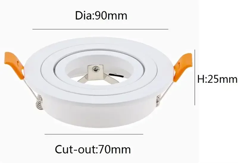 70 мм вырезанные современные белые алюминиевые светодиодные осветительные фитинги, светодиодные утопленные точечные осветительные приборы MR16 GU10, потолочные светильники