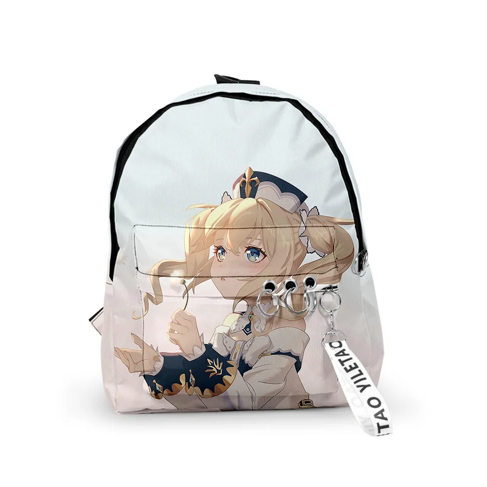

Luxury Popular Genshin Impact Backpacks Boys/Girls pupil School Bags 3D Print Keychains Oxford Waterproof Cute Small Backpacks