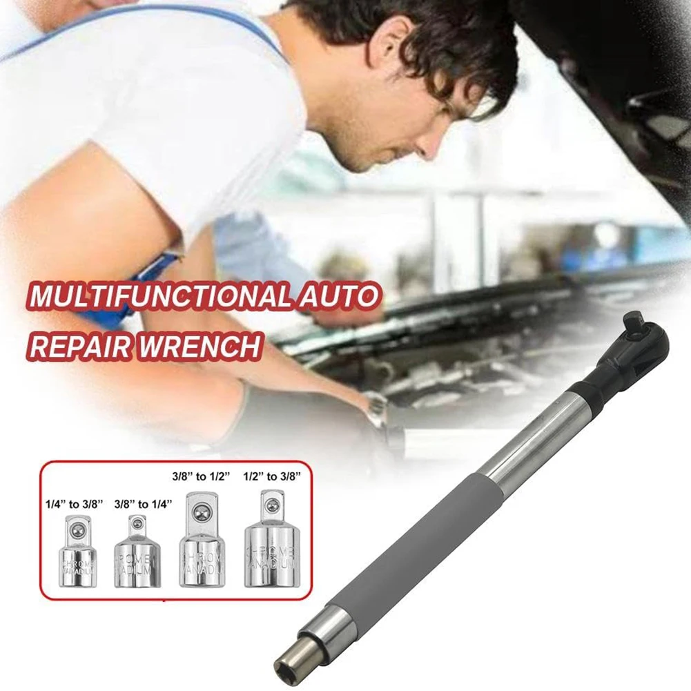 

Ударный удлинительный ключ со смещением 1/2 с адаптерами, электрический ключ с храповым механизмом, ударный удлинитель с храповым механизмом для узких помещений