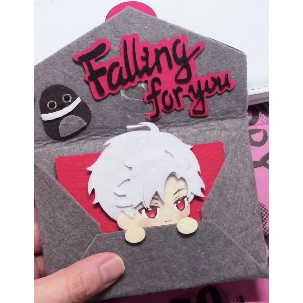 New Love and Deep Space Rafayel Sylus Birthday Envelope Non woven Handmade Blessing Letter Pendant