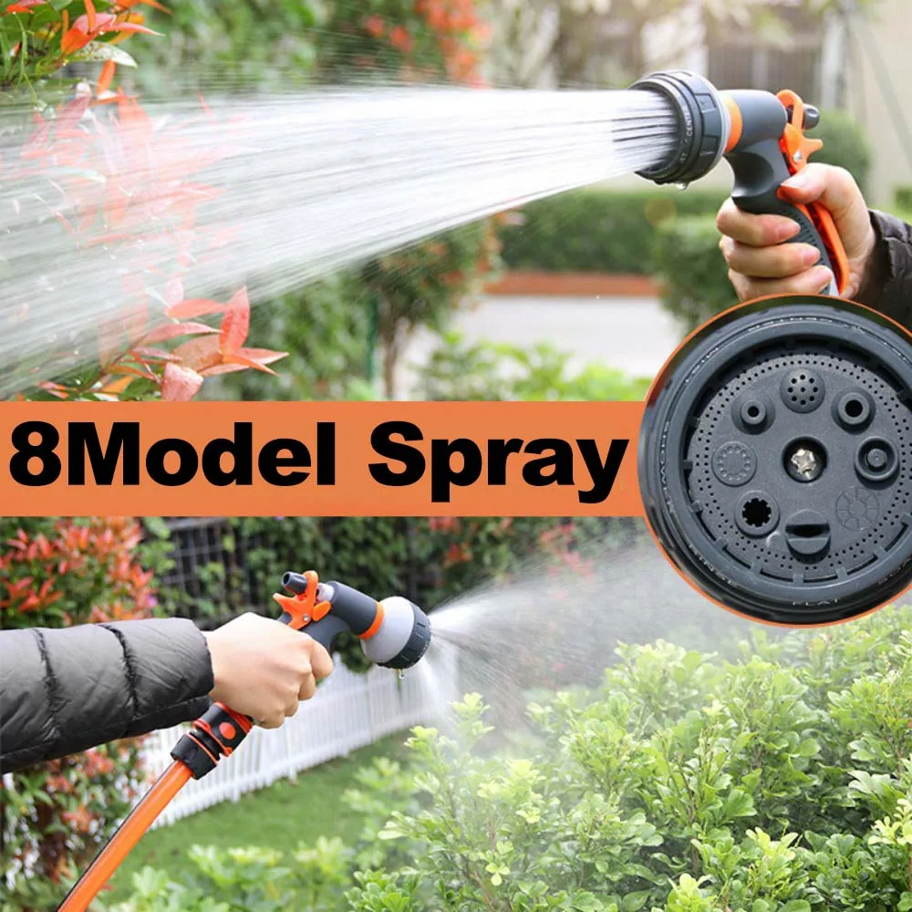 Home Irrigation Spray,8Model High-Pressure Garden Spray Gun Set,Adjustable Nozzle Hose Garden Watering Ground Car Wash Sprinkler