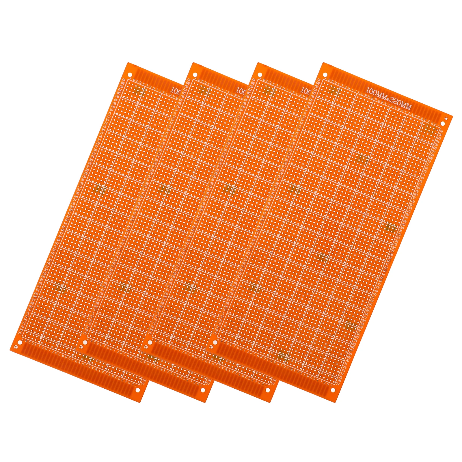 4 Pcs Universal Circuit Boards 10x22cm Resin Perfboard for Electronics Projects PCB Strip Boards with Hole Layout