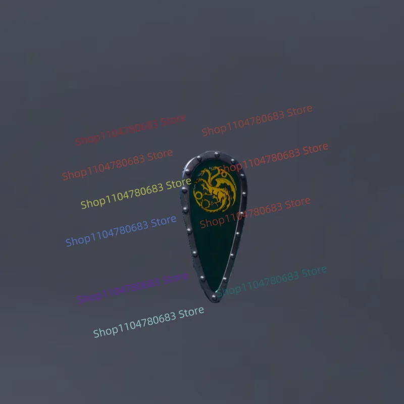 مكعبات بناء MOC جندي مصغر من العصور الوسطى مع درع أخضر نموذج تجميع حلية لعبة الرسوم المتحركة هدية المهرجان وقابلة للجمع #2