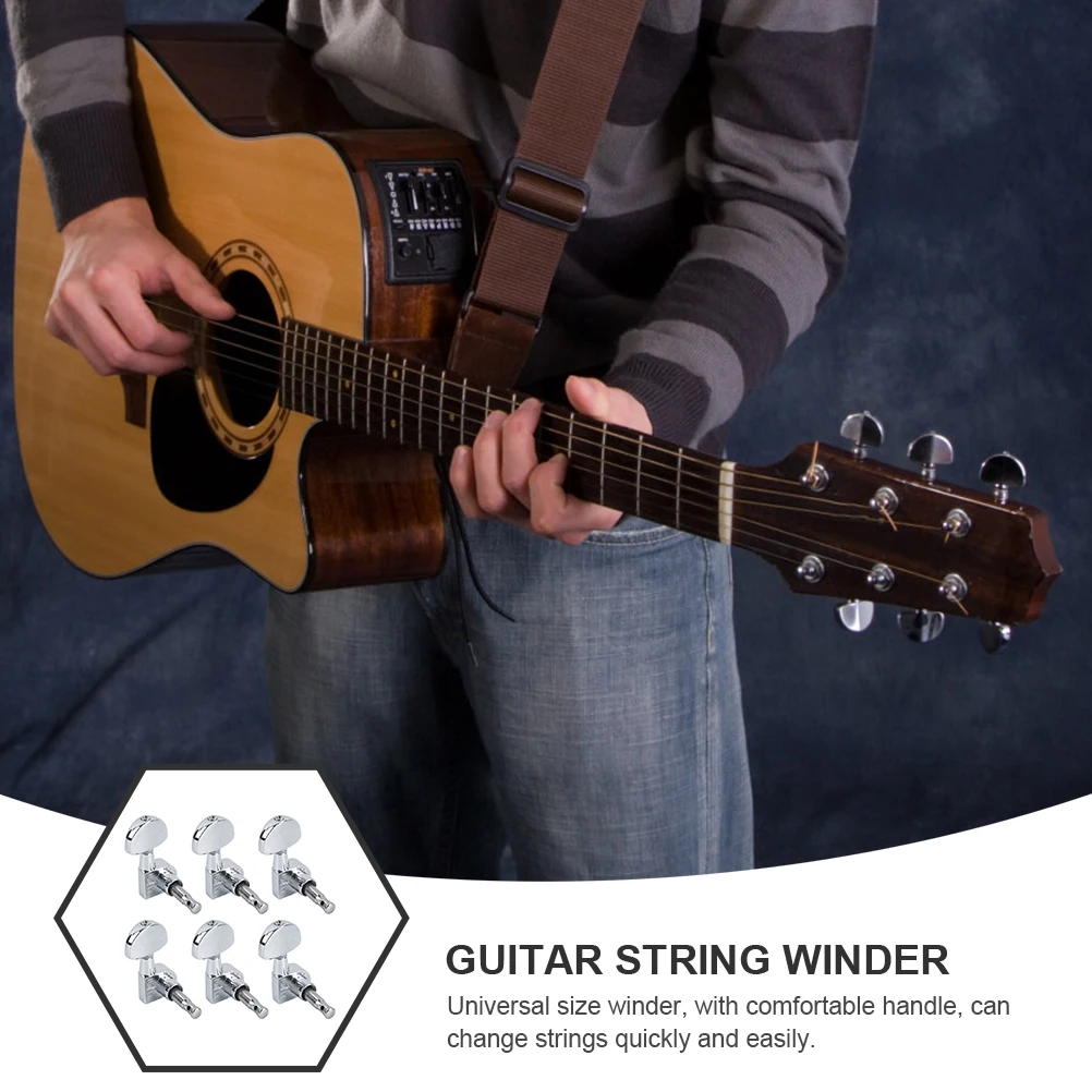 

6 Pcs Guitar Tuners Repair Accessories Acoustic Parts Instrument Electric Steel Tool Replacement Winder