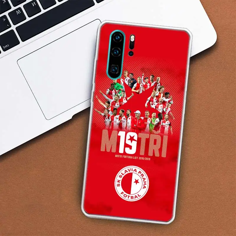 Sk Slavia Praha Czech Republic Phone Case For Huawei Mate 40 Pro 30 20 Lite 10 Huawei P30 Lite P50 Pro P40 P20 P10 Cover Coque F