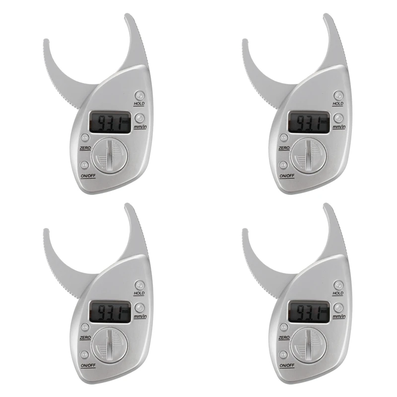 4X Digital LCD Body Fat Caliper Skin Fold Thickness Health Fitness Weight Gender