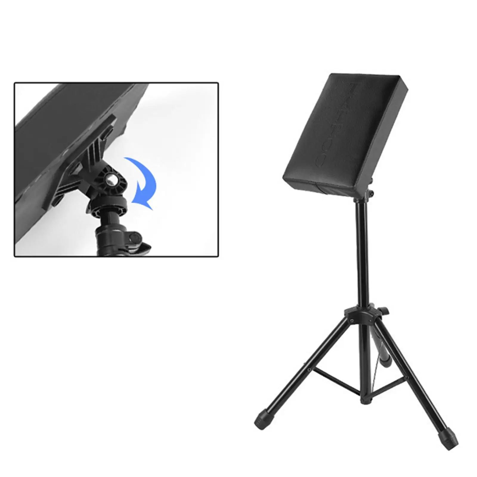 

Height Adjustable Tattoo Armrest Stand Black PU Leather Iron Frame Comfortable Support for Tattooing
