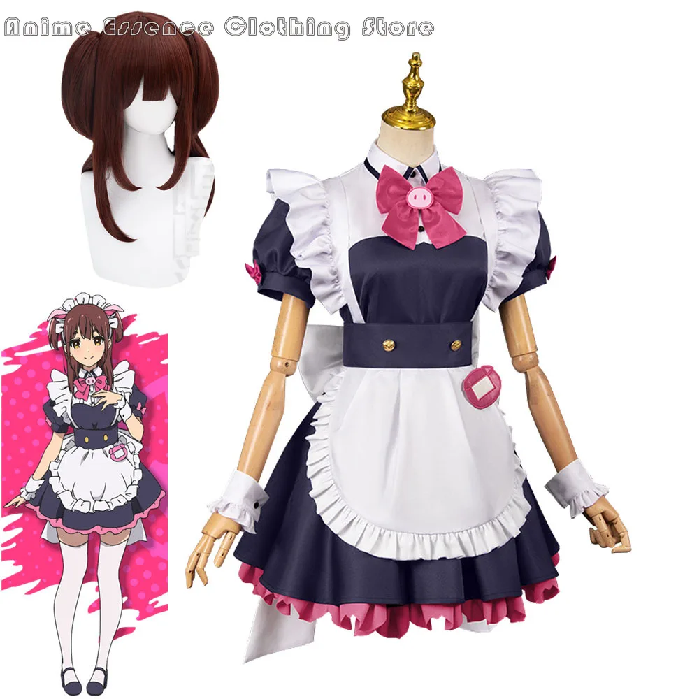 Mannen Ranko Cosplay Dress Cute Costume Full Set Akiba Maid War Anime Role Mannen Ranko Costume For Women/Girls In stock