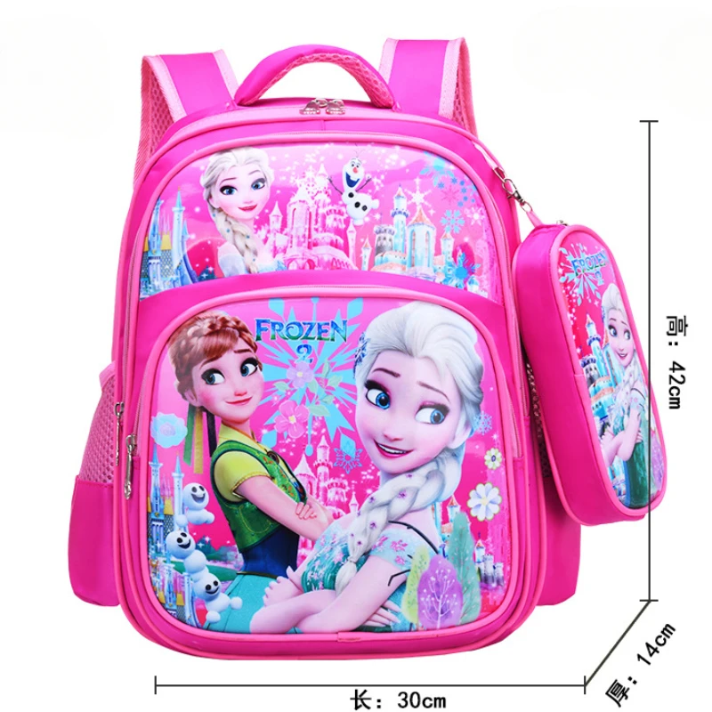 Disney girls frozen Spider-Man backpack lunch Elsa bag pencil cartoon Avengers   girl boy gift bag school student gift