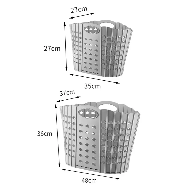 Foldable Laundry Basket Save Space Washing Machine Hanging Dirty Clothes Storage Basket Mildew Proof Large Storage Basket