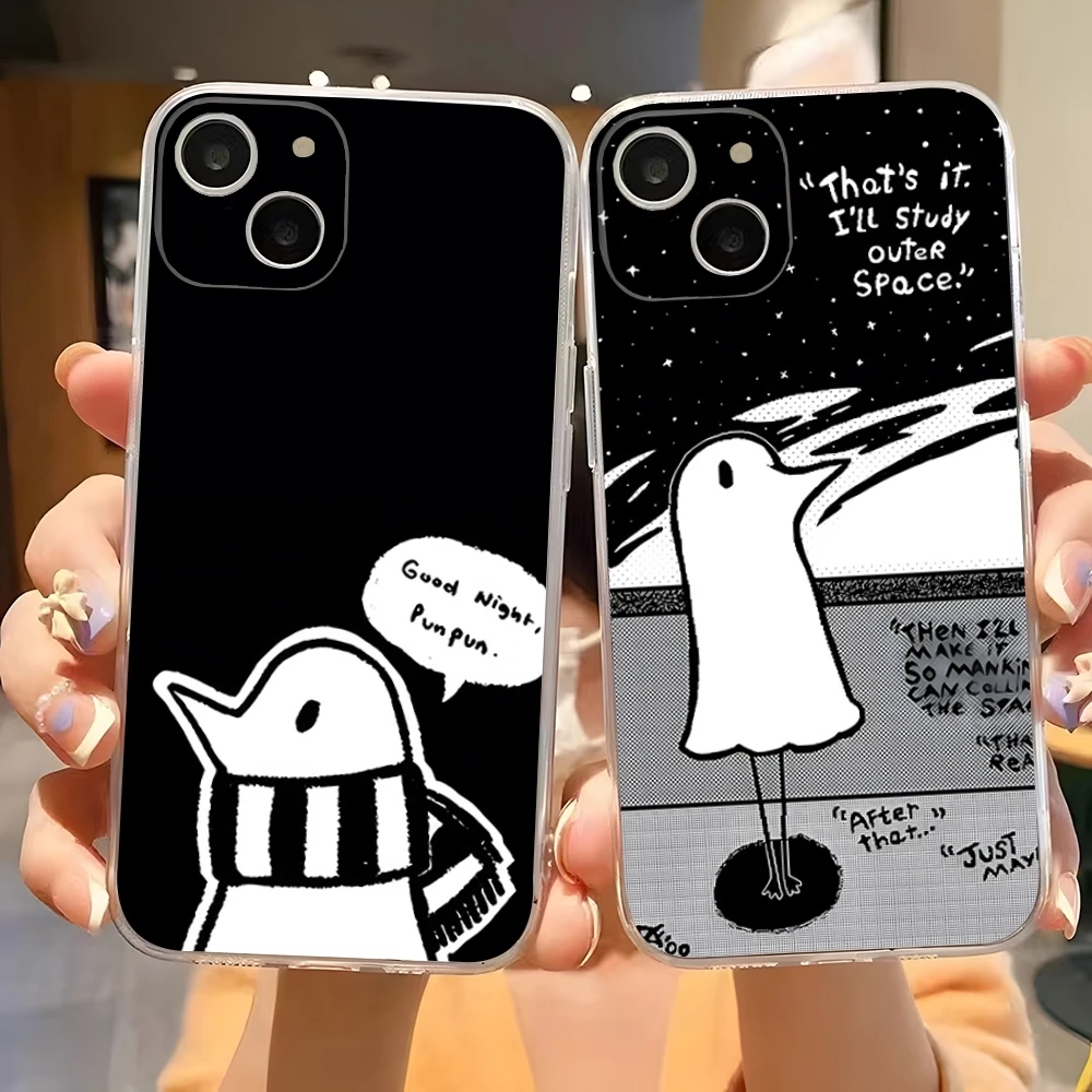 Oyasumi Punpun Phone Case For 15 Pro Max Iphone 16 Plus 11 14 12 13 Mini 7 8 X XR XS SE 2020 Transparent Cover