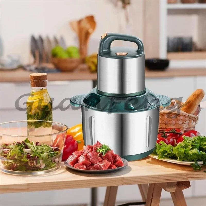 3L Stainless Steel Electric  Grinding Machine, Swallow Maker Food Processor, Household & Industrial Meat Grinder for Kitchen