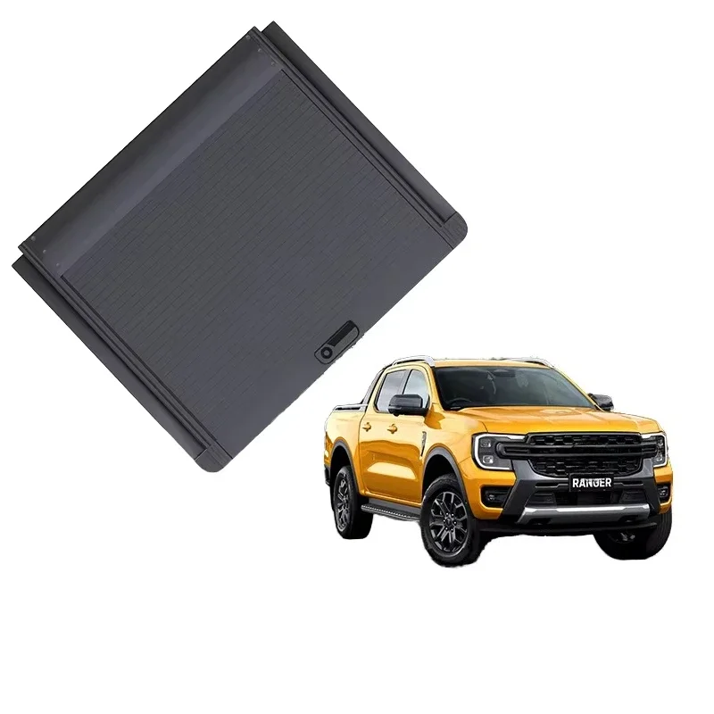 

GRANDTEC Anti-Theft Manual Pickup Bed Cover Tonneau for Ranger Wildtrak T9 Retractable Roller Shutter Cover