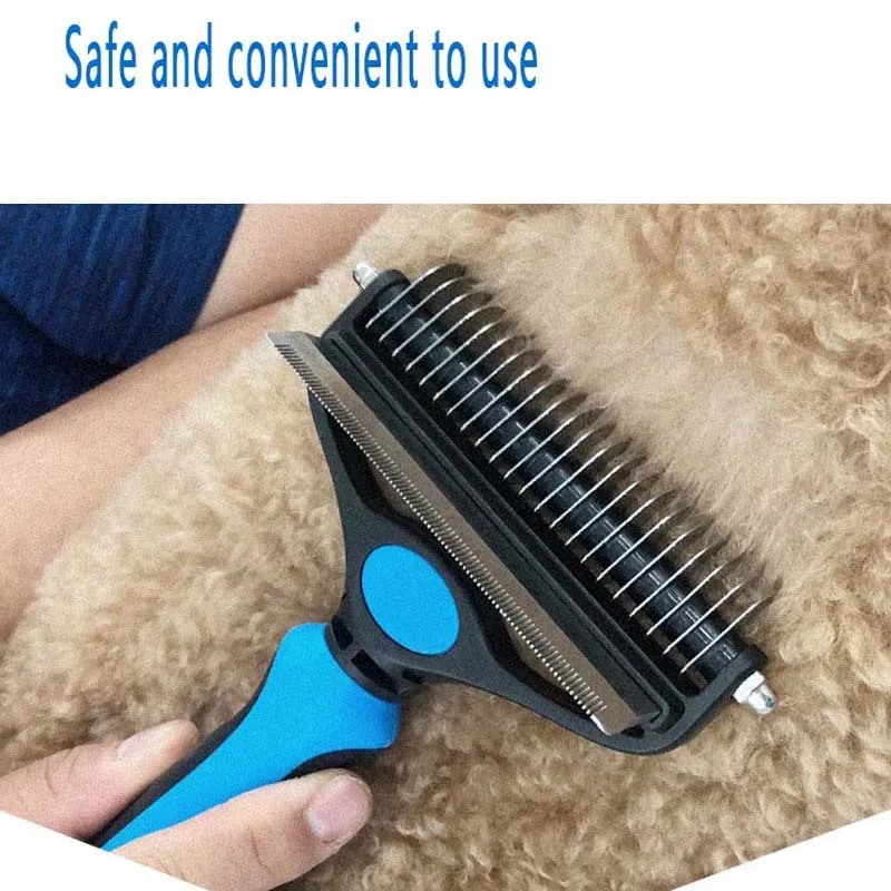 Two-in-one open knot hair removal and floating hair dual-purpose cat groomer short-haired long-haired cat and dog brush