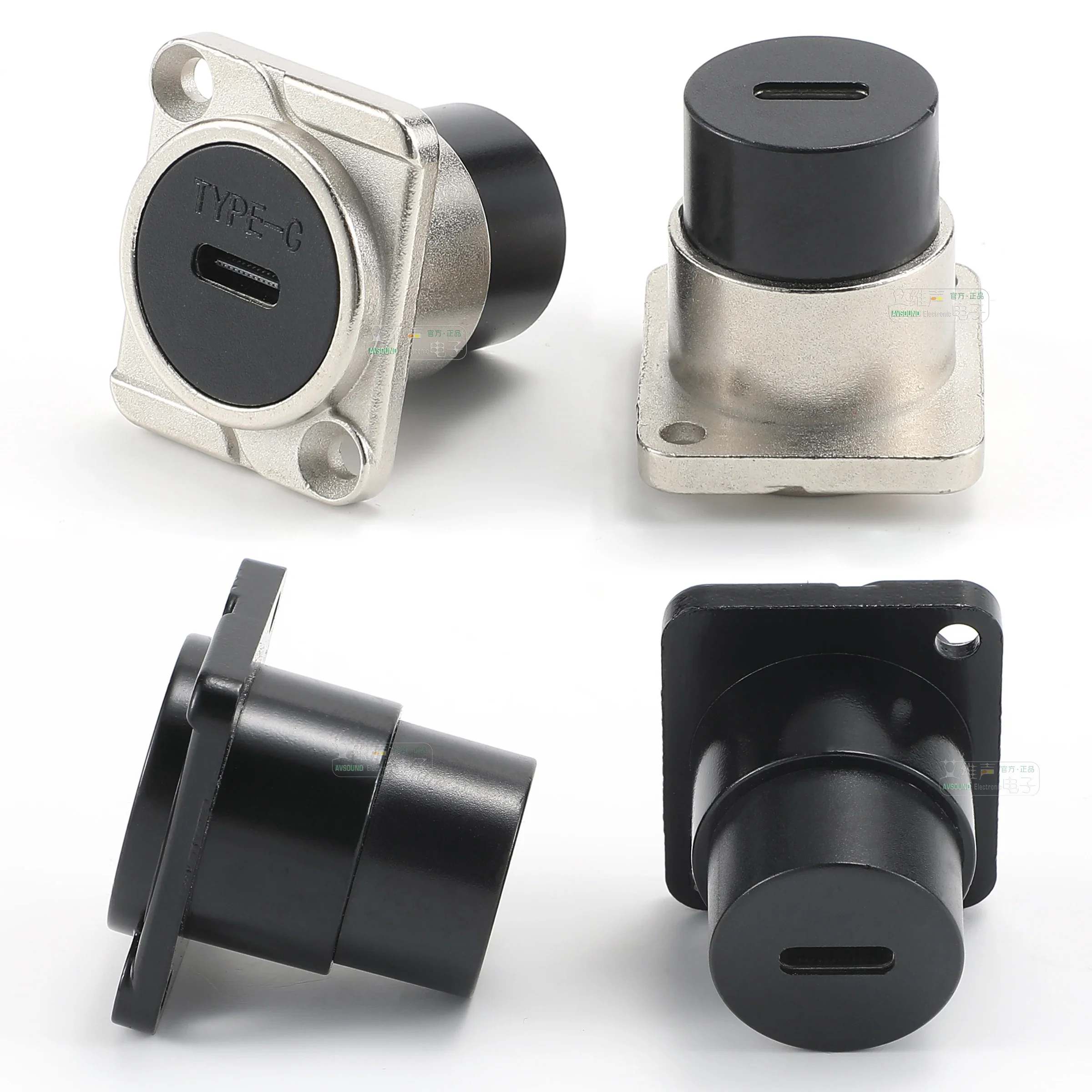 Metal Socket Module D Type USB 3.0 2.0 Type-C Network RJ45 CAT6 CAT6A HDMI 2.0 Extension Cable Connectors Panel Mounting