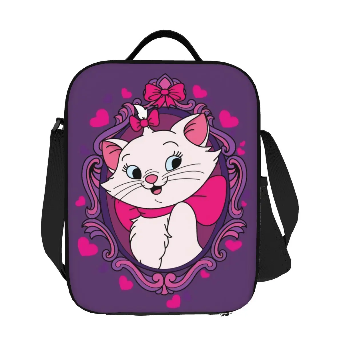 

Custom Cartoon Aristocats Animation Marie Cat Thermal Insulated Lunch Bags Women Resuable Lunch Container Kids Bento Food Box