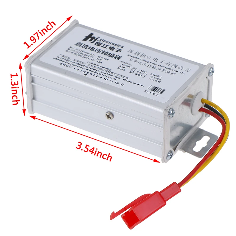 DC 36V-72V To 12V-10A 120W Converter Adapter for Electric Car Battery ark Electric vehicle converter