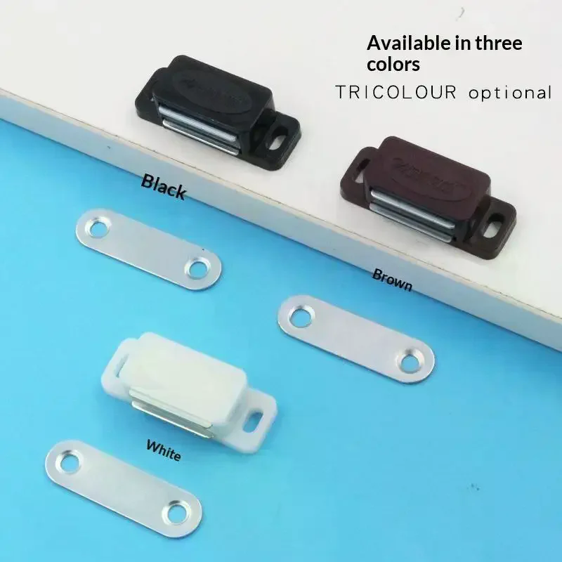 Strong Magnetic Cabinet Catch, Sturdy Door Closure in 3 Colors for Kitchen Cupboards, Wardrobes & Closets