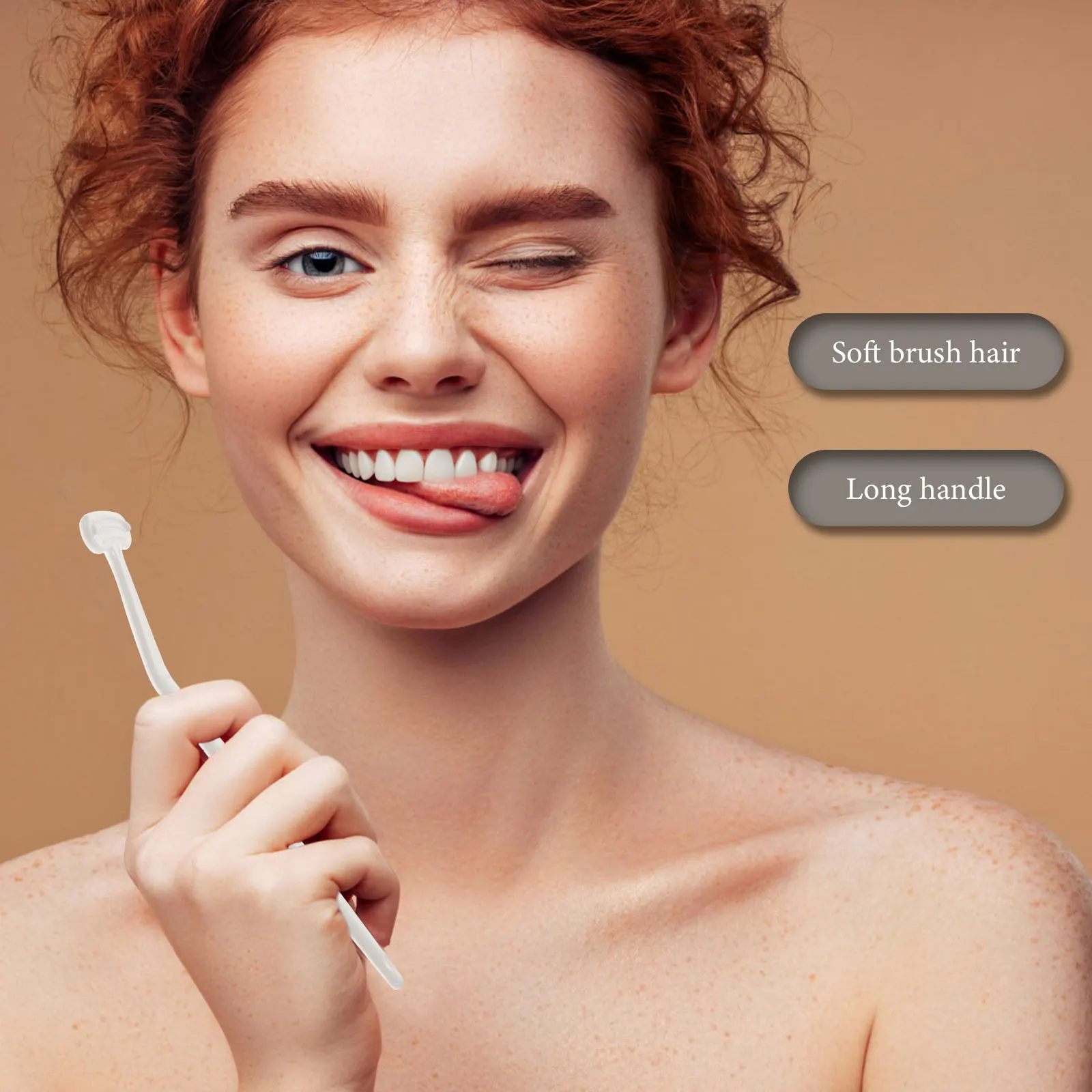 

2 Pcs Portable Tongue Cleaner Scraper for Adults Cleaning Pp Brush Scraping