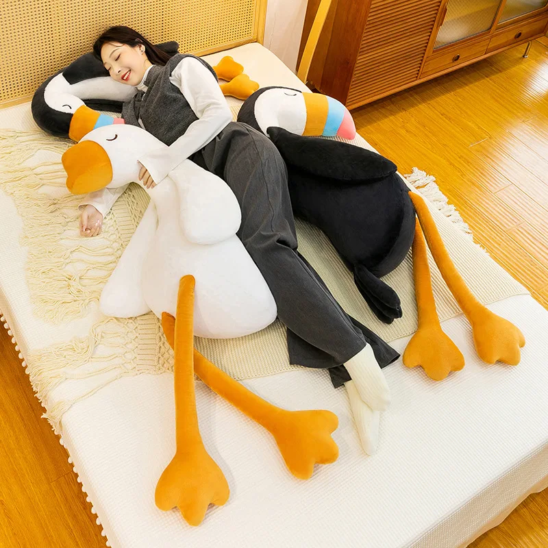 

Cute Long Legs Toucan & White Goose Plush Toy Soft Stuffed Animal Doll Kawaii Bird Pillow for Kids Birthday Gift Home Decor