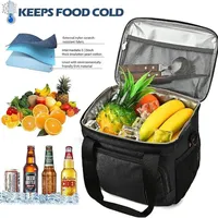 15L Outdoor Picnic Bag Thickened Refrigerated Insulation Bag, Leak-proof and Fresh-keeping, Suitable for Camping Camping Handbag