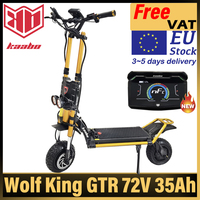 KAABO Wolf King GTR 72V 35Ah 2000W*2 Dual Motor Hydraulic Brake Central Display 12inch Wolf King GTR Removable Battery Scooter