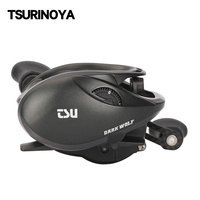 TSURINOYA 134g Ultra Light Baitcasting Fishing Reel 4.6g Shallow Spool Bait Finesse DARK WOLF 50S 7.1:1 Trout  Casting Reel