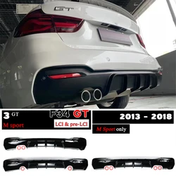 F34 Rear Lower Bumper Diffuser Spoiler for BMW 3 Series GT F34 2013 - 2018 (328i 330i 335i 340i) GT xDrive (Fits M Sport Only)