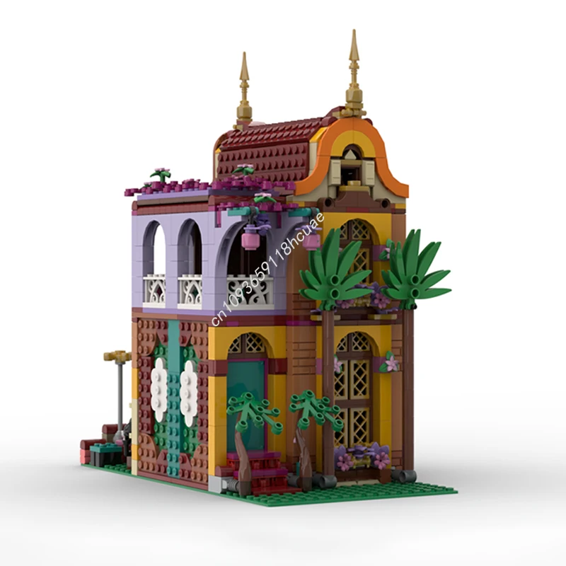 Moc Andrea's House Amizade Treehouse Edifício Modular Personalizado Street View Modelo Bloco de Construção Diy Tijolos Educacionais Brinquedo Presente