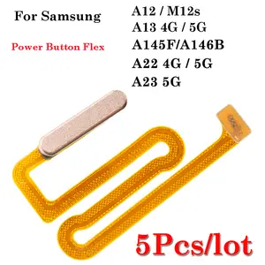 Bilashmart 5 High Quality Power Switch ON OFF Button Side Key Flex Cable Samsung A12 A125 M12S A13 A135F A136B A22 A23 A14 A15 A25