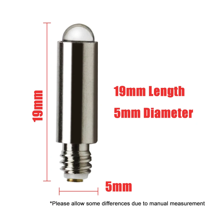 Lámpara de repuesto para Otoscopio y oftalmoscopio, accesorio para el cuidado médico del oído, bombilla LED de 2,5 V, piezas de repuesto de luz blanca