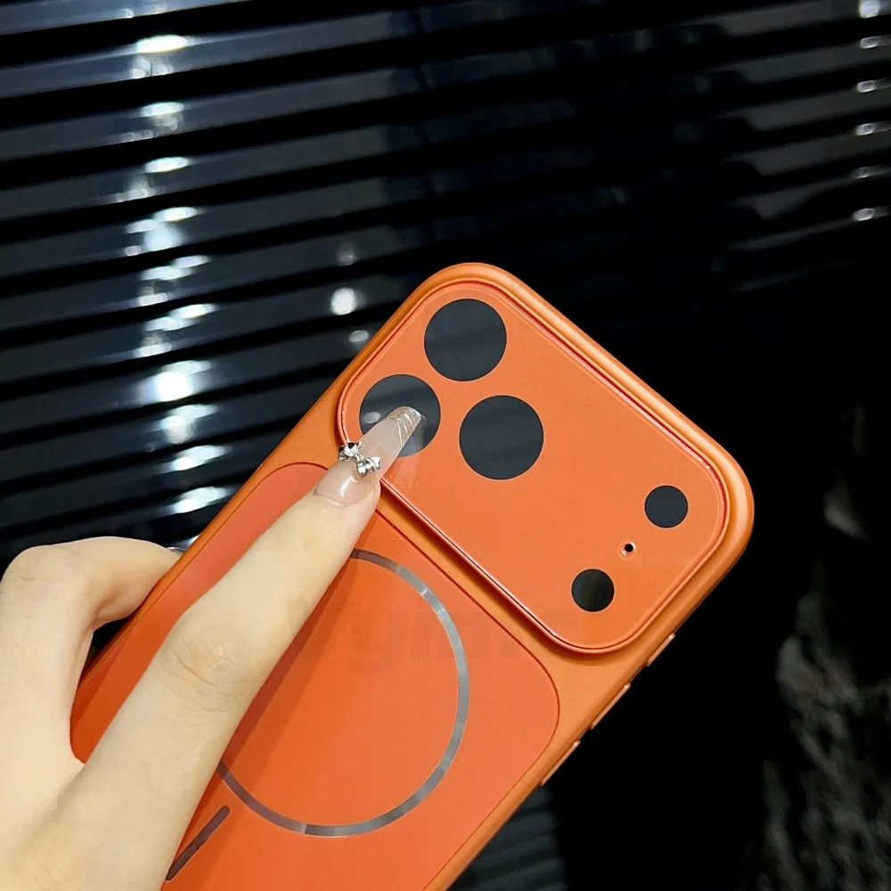 حافظة زجاجية فاخرة للأعمال نافذة كبيرة لهاتف Magsafe Armor لهاتف iPhone 17 16 15 14 13 Pro Max Dazzle حلقة مغناطيسية مضادة للسقوط