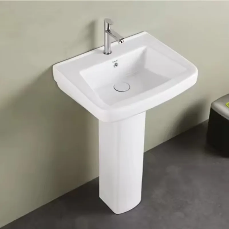 Hot-selling modern white ceramic countertop vertical sink with drain