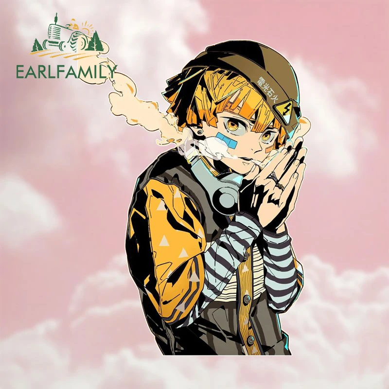 

EARLFAMILY Zenitsu аниме мальчик автомобильная наклейка креативные граффити для ноутбука виниловая наклейка для автомобиля мотоцикл кемперван багажник водостойкая