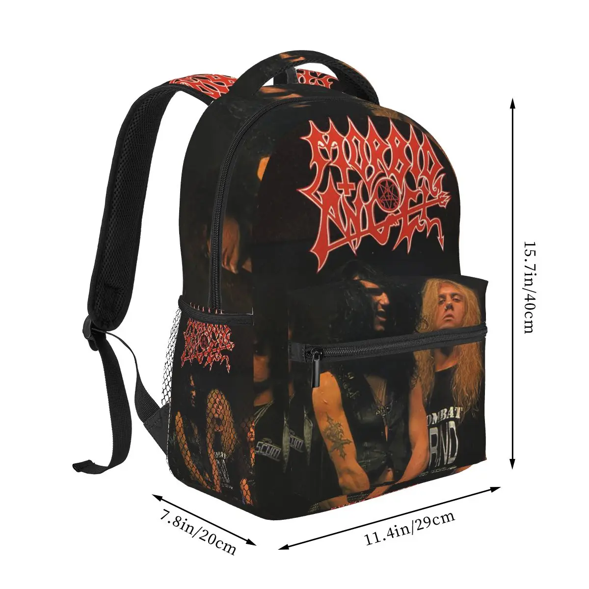 Morbid Angel Blessed Are The Sick 1991 Florida Death Metal Student Backpack School Bag Daypack for Boy Girl Bookbag Shoulder Bag
