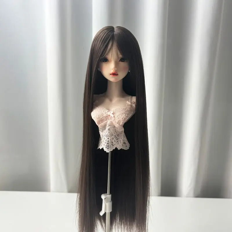 Mode 1/3 1/4 1/6 Puppe Perücke für 60/45/30 cm Bjd Puppe Langes Glattes Haar Dress Up Mädchen Spielzeug Spielhaus Puppe Zubehör, keine Puppe